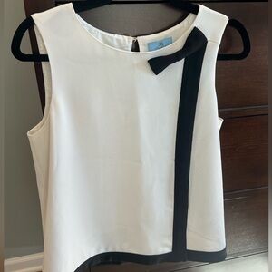 Classic black and white CeCe blouse